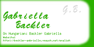 gabriella backler business card